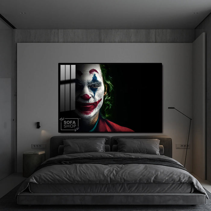 Joker LED Canvas | Bold Statement Piece | 150x100cm | Gold or Black Frame