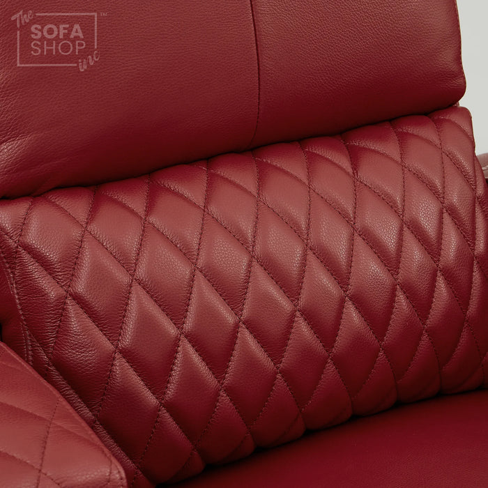 1 Seater Smart Tech Electric Recliner Cinema Chair | Luxury Theatre Seating | Red Real Leather | Assisi