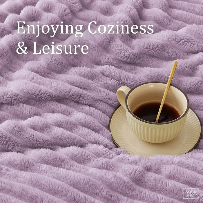 Ultra-Soft Plush Throw | Purple | 150x200cm | Boston