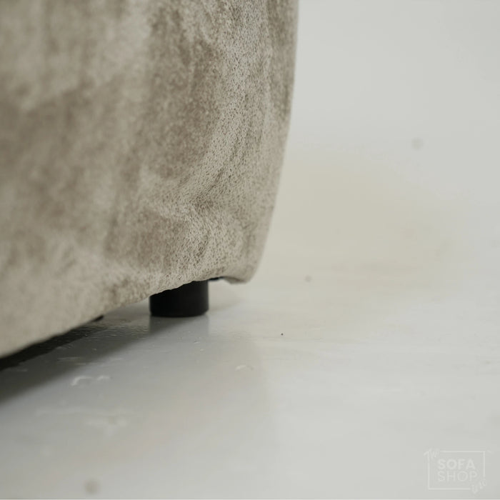 Static Beige Fabric 2 Seater Couch With Removable Cushions, Static Design | Dent On RHF Arm | Genova | SHS 26 | The Sofa Shop