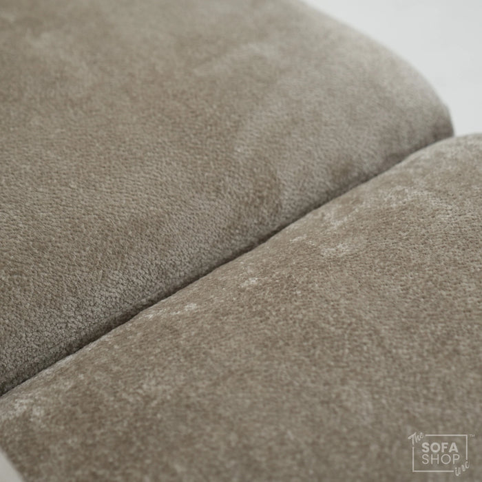 2 Seater Beige Static Sofa With Removable Cushions | Dent On LHF Arm | Genova | SHS 29 | The Sofa Shop