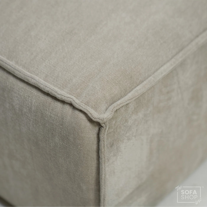 4 Seater Static Fabric Sofa & Footstool | RHF Stain, Back Damage & No Feet | Vicenza | SHS Sofa 27