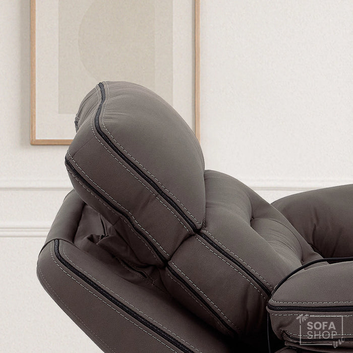 1 Seater Smart Tech Electric Recliner Cinema Chair | Dark Brown Fabric | Tuscany