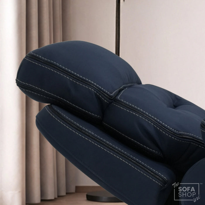 1 Seater Smart Tech Riser Recliner Cinema Chair | Blue Fabric | Tuscany