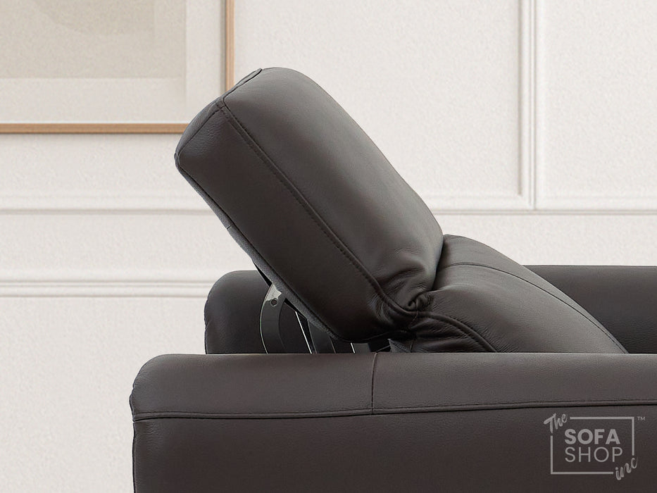 1 Seater Electric Recliner Chair | Brown Real Leather | Turin