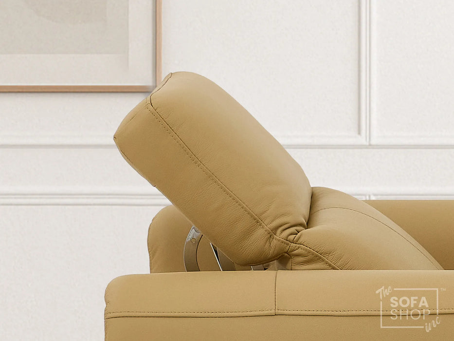 1 Seater Electric Recliner Chair | Tan Real Leather | Turin