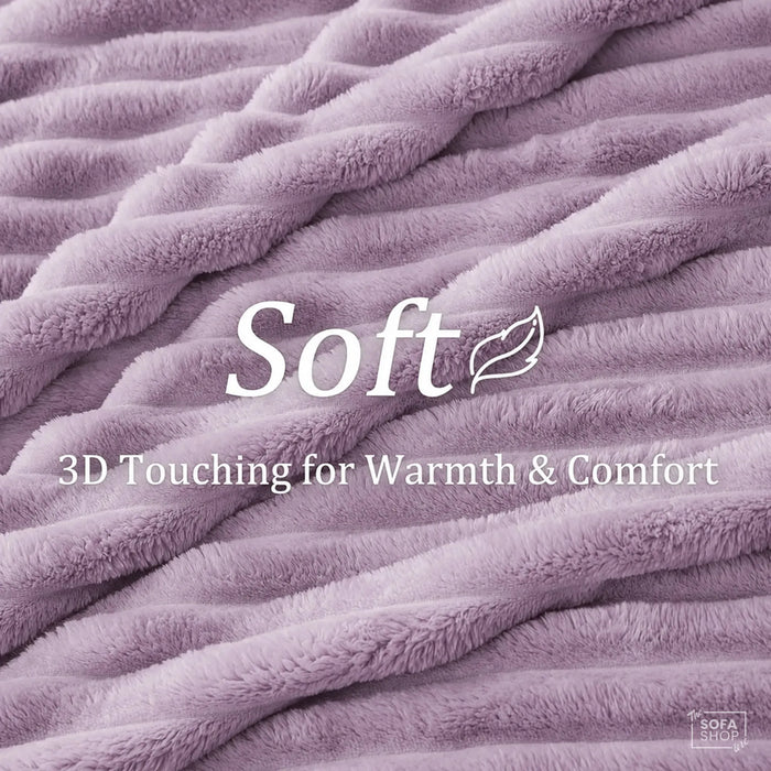 Ultra-Soft Plush Throw | Purple | 150x200cm | Boston