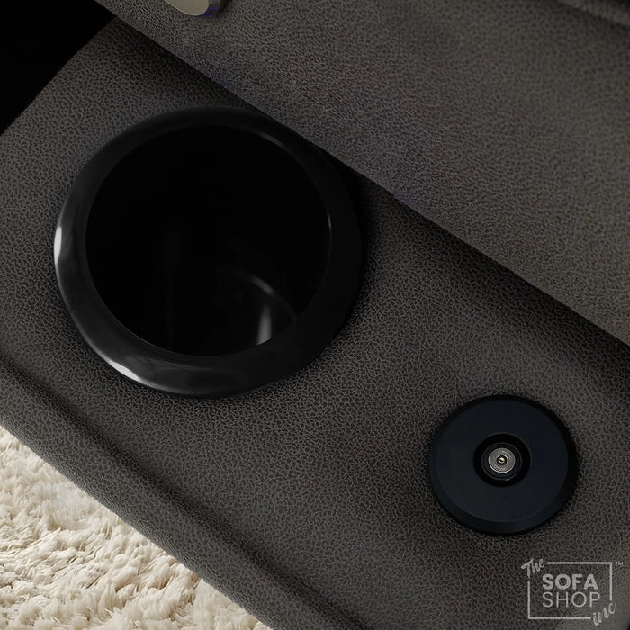 1 Seater Smart Tech Electric Recliner Cinema Chair | Graphite Grey Fabric | Tuscany