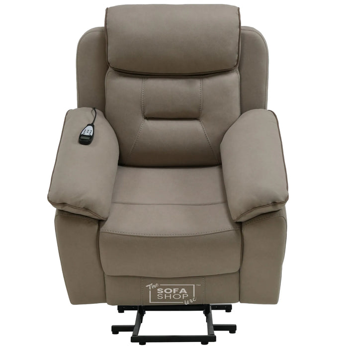 1 Seater Smart Tech Riser Recliner Cinema Chair |  Beige Fabric | Florence