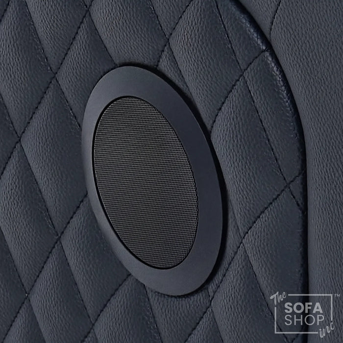 2 Seater Smart Tech Electric Recliner Cinema Sofa | Luxury Theatre Seating | Black Real Leather | Milano