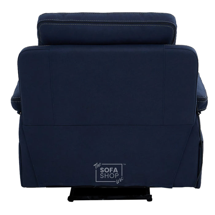 1 Seater Smart Tech Electric Recliner Cinema Chair | Blue Fabric | Tuscany