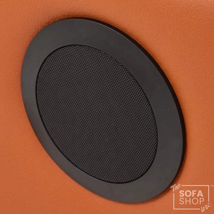 3 Seater Electric Recliner Sofa | Orange Real Leather | Turin