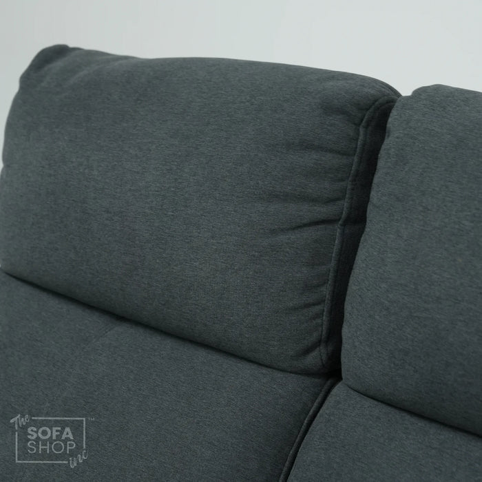 Manual Dark Grey Fabric 2 Seater | Stitching Ripped On RHF Seat And Mis Match | Parma | SHS 07 | The Sofa Shop