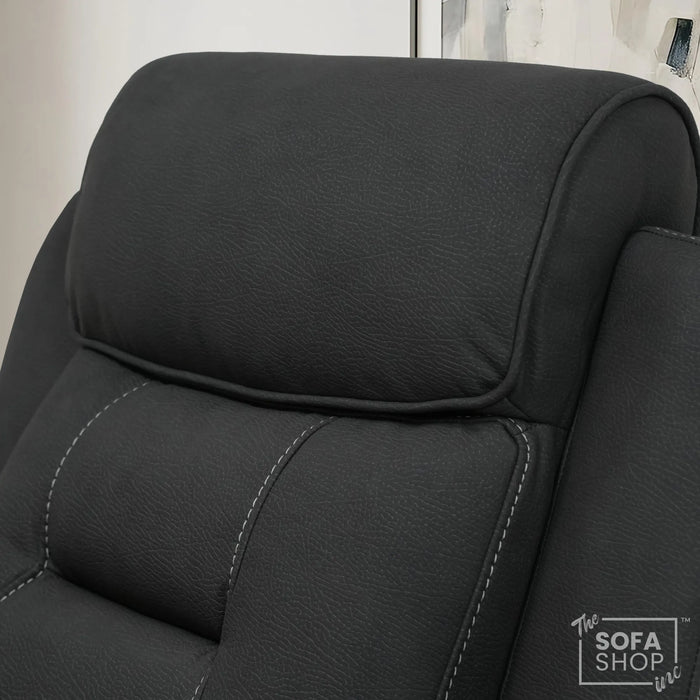 1 Seater Smart Tech Riser Recliner Cinema Chair | Charcoal Grey Fabric | Florence