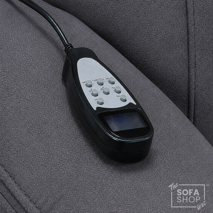 3 Seater Smart Tech Electric Recliner Cinema Sofa | Grey Fabric | Vinsonova