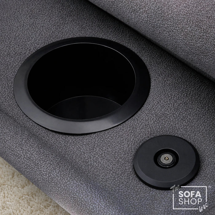 1 Seater Smart Tech Electric Recliner Cinema Chair | Grey Fabric | Vinsonova