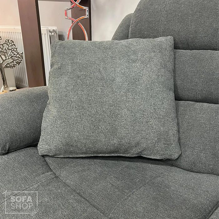 Decorative Pillow In Dark Grey Fabric | Premium Polyester Cushion With Shape-Retaining Fill + Tightly Woven Wear-Resistant Cover + Easy Care | The Sofa Shop