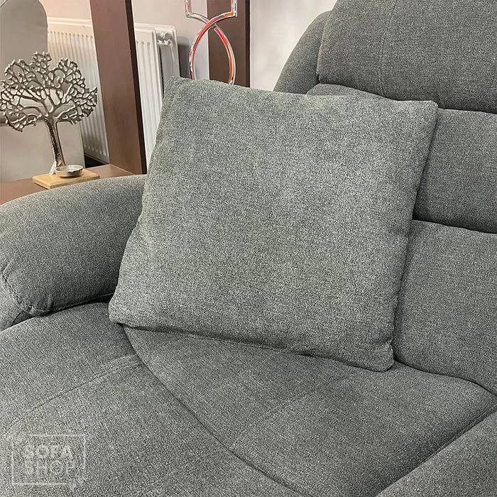 Decorative Pillow In Dark Grey Fabric | Premium Polyester Cushion With Shape-Retaining Fill + Tightly Woven Wear-Resistant Cover + Easy Care | The Sofa Shop
