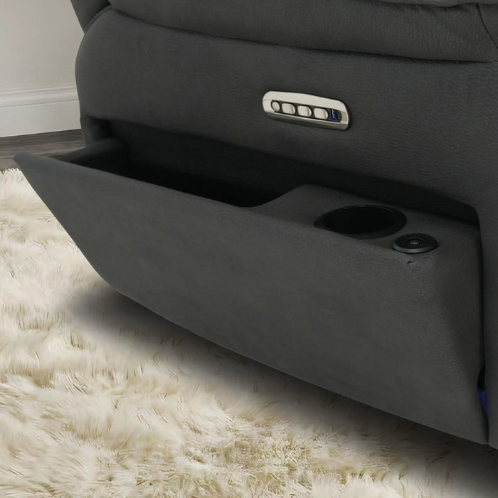 1 Seater Smart Tech Riser Recliner Cinema Chair | Charcoal Grey Fabric | Florence