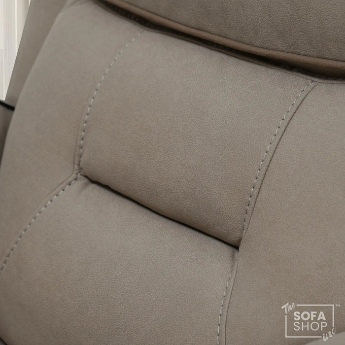 1 Seater Smart Tech Riser Recliner Cinema Chair |  Beige Fabric | Florence