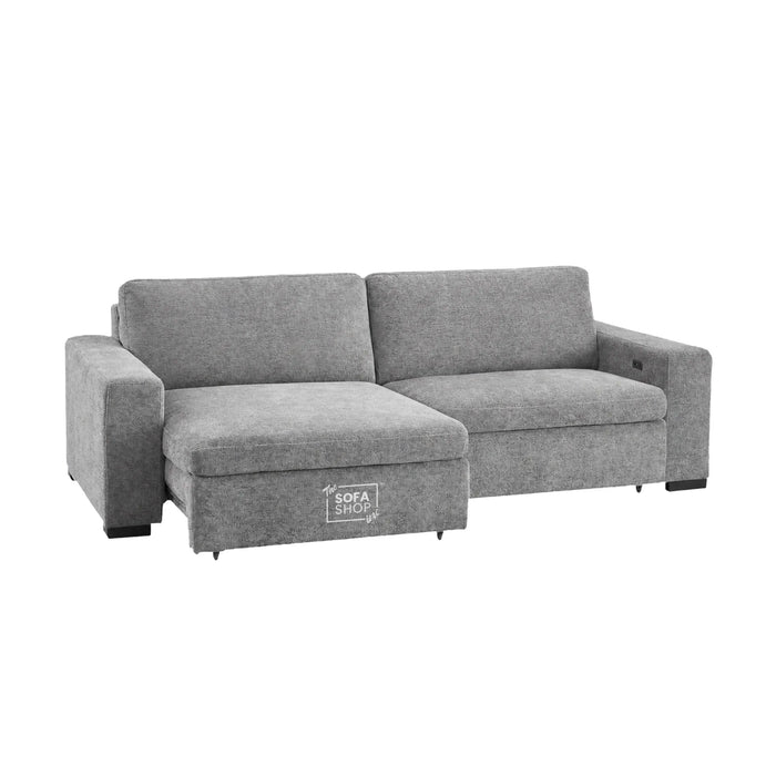 2 Wide Seat Grey Electric Sliding Sofa | Palma