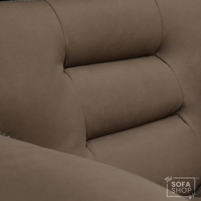 1 Seater Smart Tech Riser Recliner Cinema Chair | Mocha Brown Fabric | Tuscany