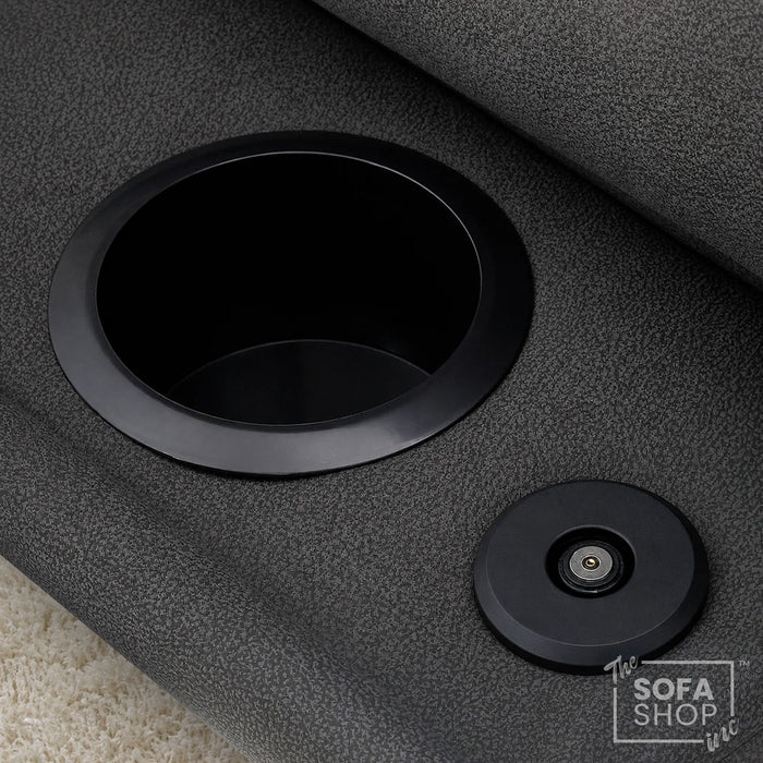 3 Seater Smart Tech Electric Recliner Cinema Sofa | Grey Fabric | Vinsonova