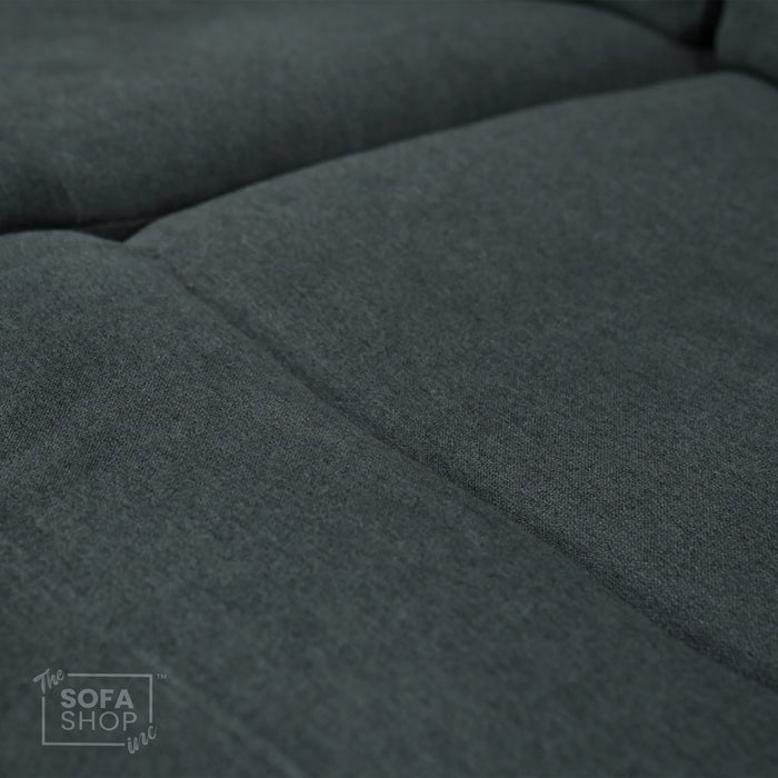 Manual Dark Grey Fabric 2 Seater | Stitching Ripped On RHF Seat And Mis Match | Parma | SHS 07 | The Sofa Shop