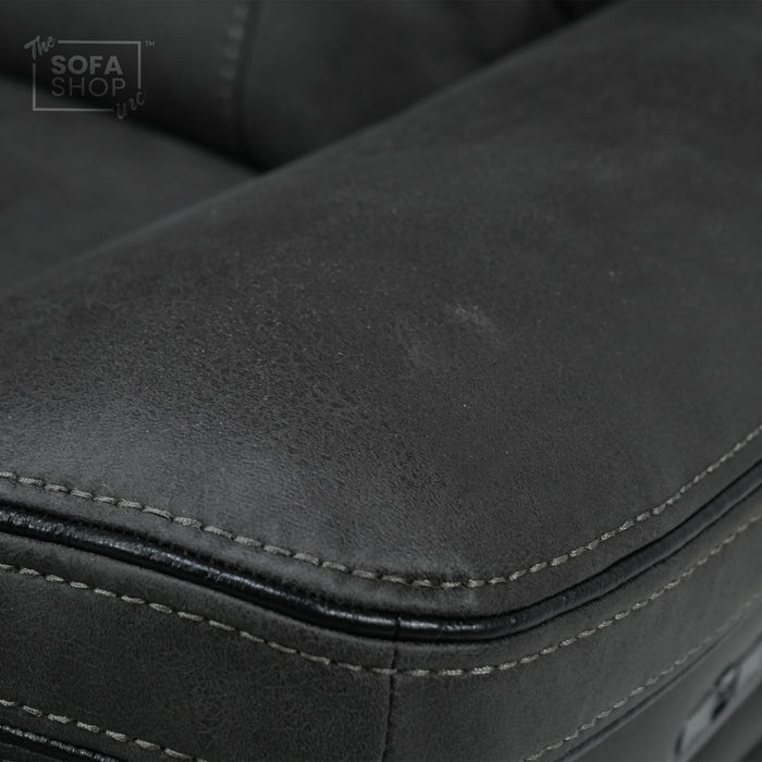 3 Seater Electric Fabric Recliner Sofa with USB, Adjustable Headrest & Storage Box  | Used, No Middle Drop-Down | Vinson | SHS 206 | The Sofa Shop
