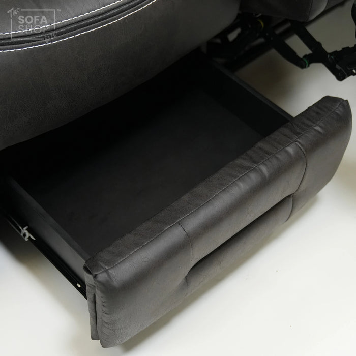 3 Seater Electric Cinema Sofa | Black Velvet Fabric | Sample | Tuscany