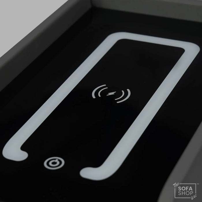 Slim Smart Nightstand | Fingerprint Lock + Wireless Charging | 25x40x45cm | Phoenix