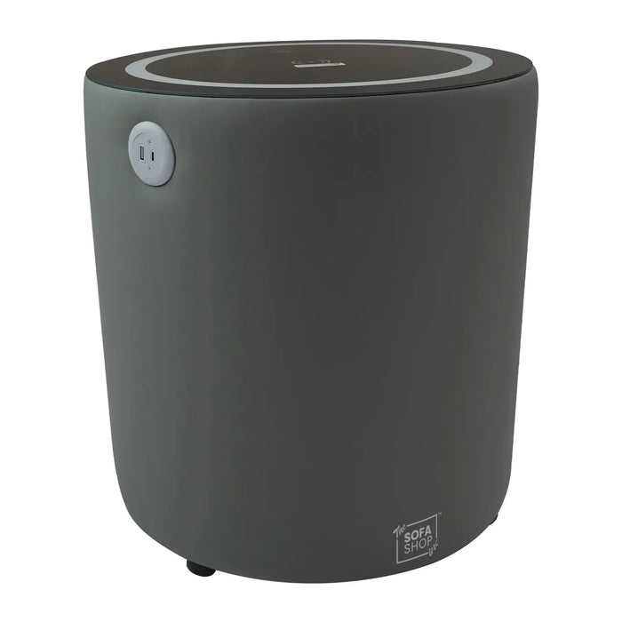 Smart Nightstand | Grey | LED + Bluetooth + Wireless Charging | 45x45x50cm | Nashville