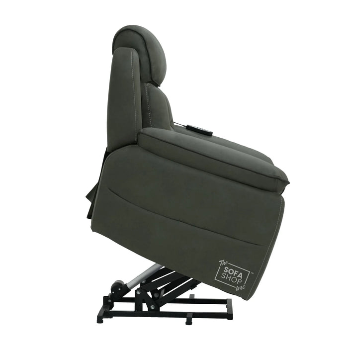 1 Seater Smart Tech Riser Recliner Cinema Chair | Green Fabric | Florence