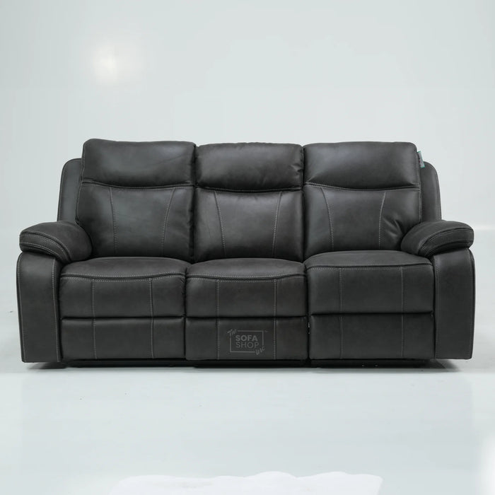 3 Seater Electric Fabric Recliner Sofa with USB, Adjustable Headrest & Storage Box  | Used, No Middle Drop-Down | Vinson | SHS 206 | The Sofa Shop