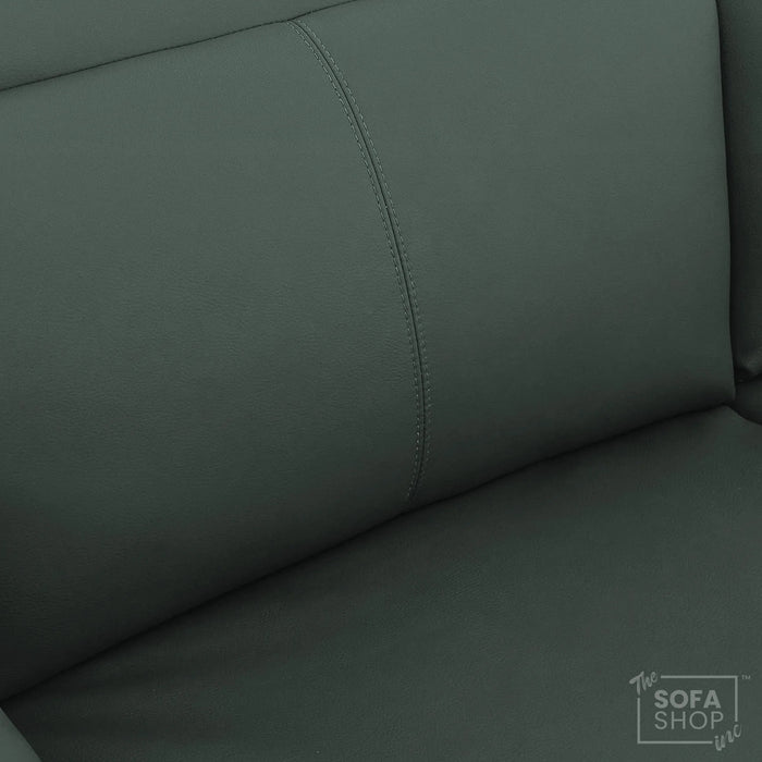 1 Seater Electric Recliner Chair | Green Real Leather | Turin