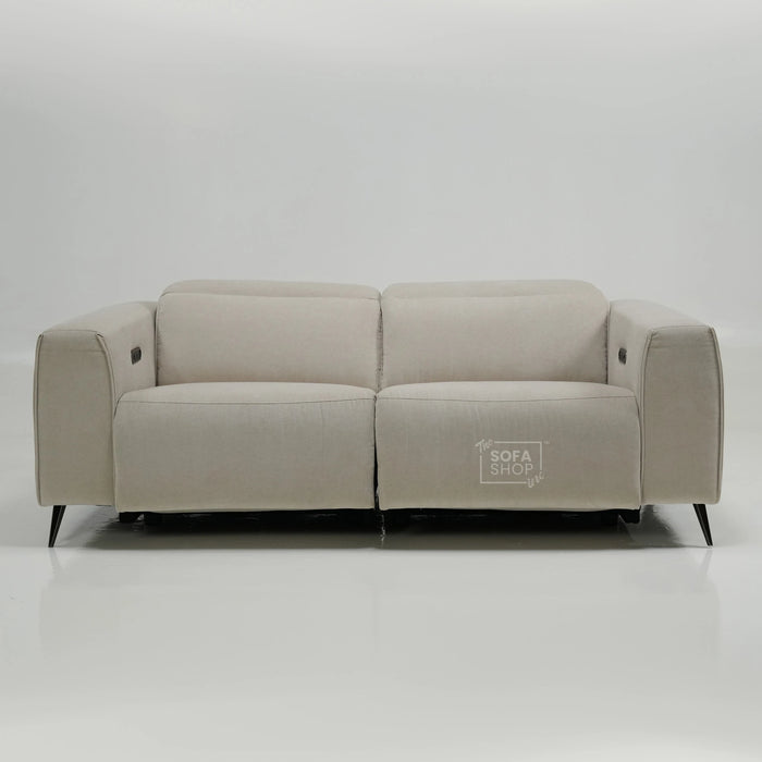 3 Seater Smart Electric Sofa | Beige Fabric | Sample | Cadenza