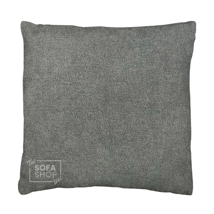 Decorative Pillow In Dark Grey Fabric | Premium Polyester Cushion With Shape-Retaining Fill + Tightly Woven Wear-Resistant Cover + Easy Care | The Sofa Shop