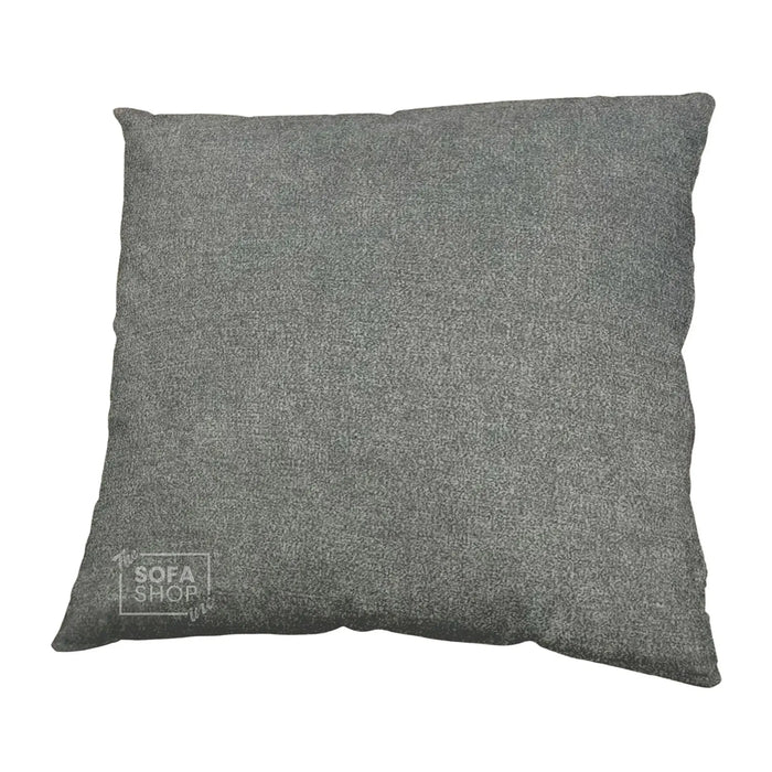Decorative Pillow In Dark Grey Fabric | Premium Polyester Cushion With Shape-Retaining Fill + Tightly Woven Wear-Resistant Cover + Easy Care | The Sofa Shop