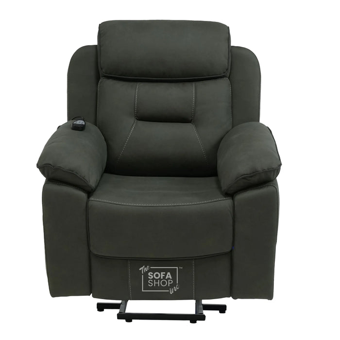 1 Seater Smart Tech Riser Recliner Cinema Chair | Green Fabric | Florence