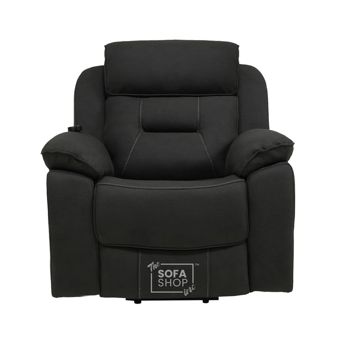 1 Seater Smart Tech Riser Recliner Cinema Chair | Charcoal Grey Fabric | Florence