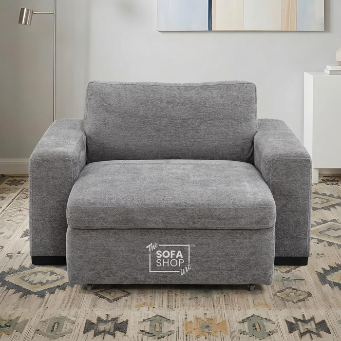 1 Wide Seat Electric Sliding Chair | Grey | Palma