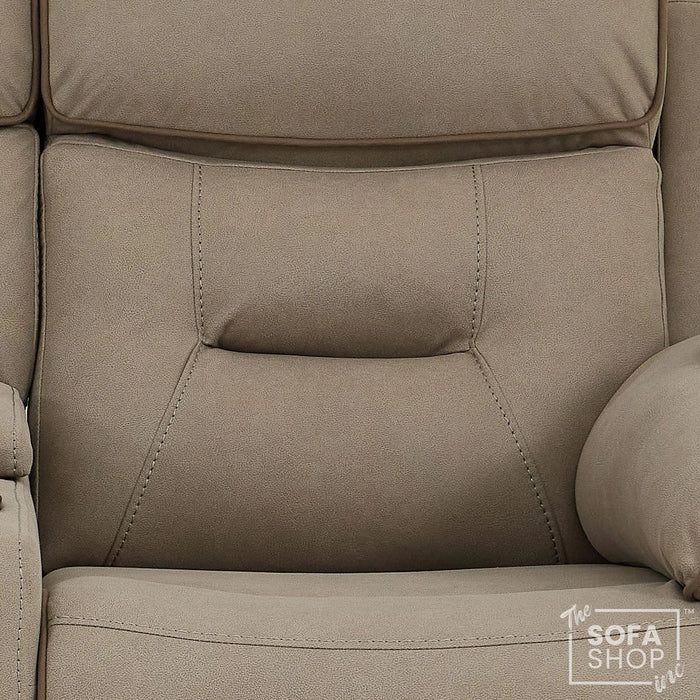 2 Seater Smart Tech Electric Recliner Cinema Sofa | Beige Fabric | Florence