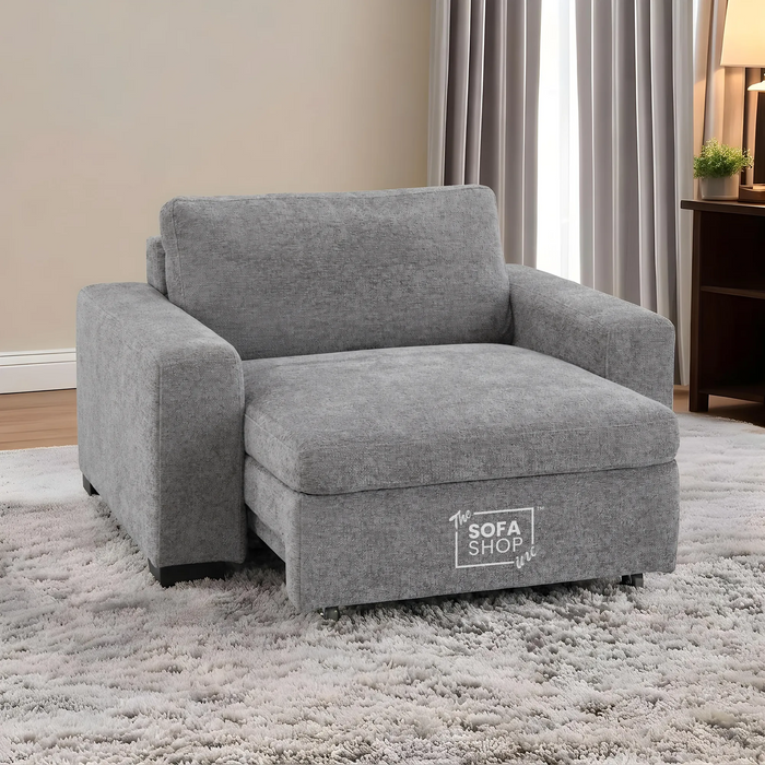 1 Wide Seat Electric Sliding Chair | Grey | Palma
