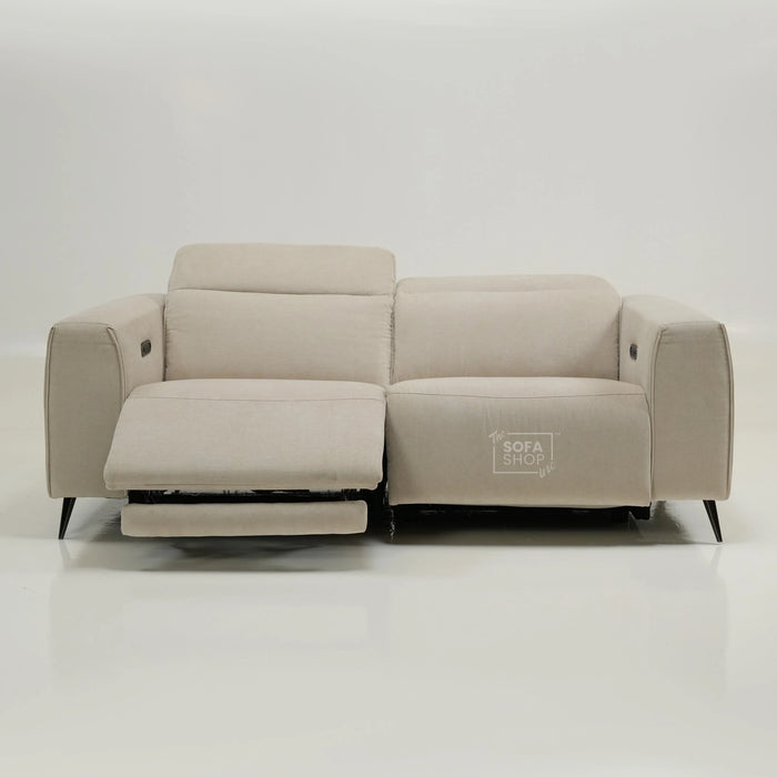 3 Seater Smart Electric Sofa | Beige Fabric | Sample | Cadenza