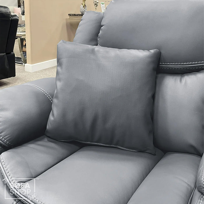 Grey Aesthetic Leather Cushion | 45x45cm