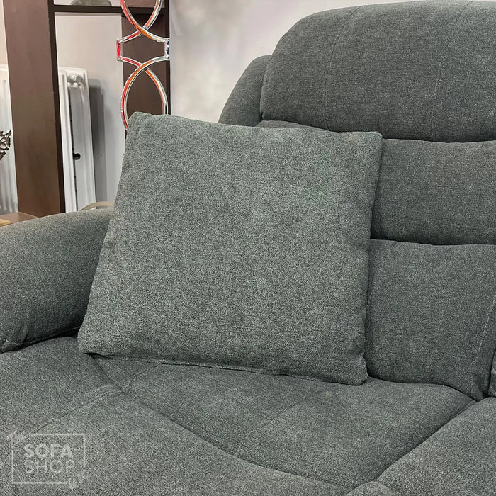 Decorative Pillow In Dark Grey Fabric | Premium Polyester Cushion With Shape-Retaining Fill + Tightly Woven Wear-Resistant Cover + Easy Care | The Sofa Shop