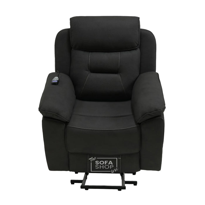 1 Seater Smart Tech Riser Recliner Cinema Chair | Charcoal Grey Fabric | Florence