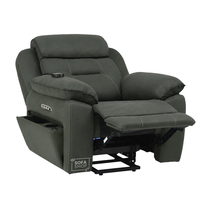 1 Seater Smart Tech Riser Recliner Cinema Chair | Green Fabric | Florence