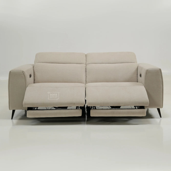 3 Seater Smart Electric Sofa | Beige Fabric | Sample | Cadenza