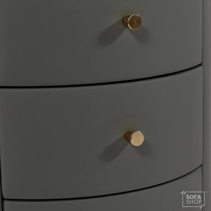 Smart Nightstand | Grey | LED + Bluetooth + Wireless Charging | 45x45x50cm | Nashville